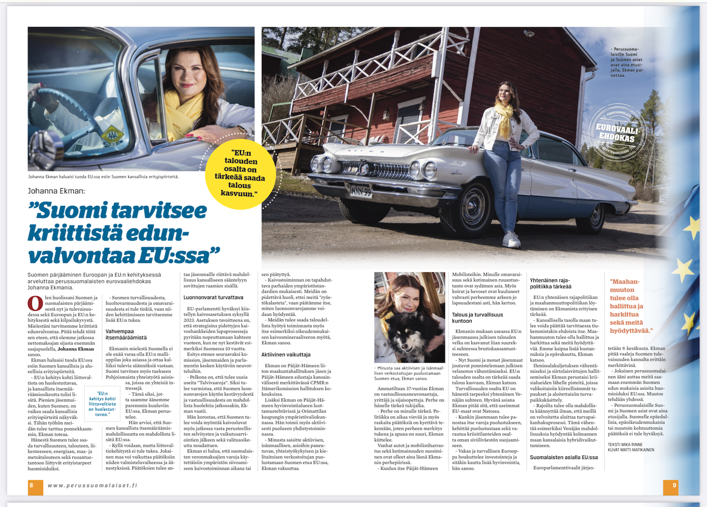 Johanna Ekman lehtiartikkeli.naistenliite